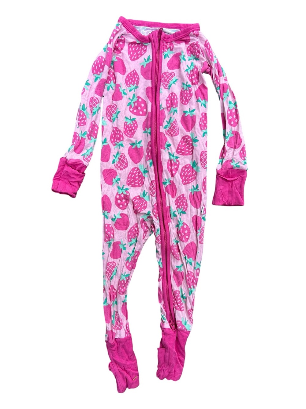 Little Sleepies Bamboo Sleeper Strawberry Print One-Piece Pajamas 6/12 Mos